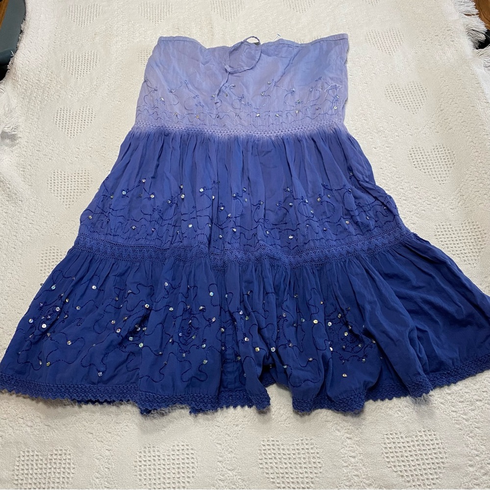 Blue Ombré Fairycore Cottagecore Skirt (S)